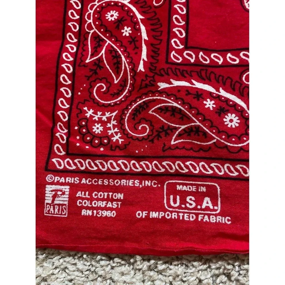 Bandana USA Coastal Cowgirl Cotton Paris Cottage Paisley Fabric Vintage